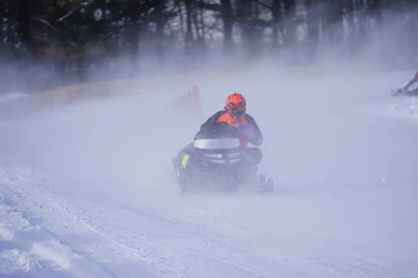 Hortonville Wisconsin Usa Januari 2019 Veel Ruiters Sneeuwscooters Hadden Plezier — Stockfoto