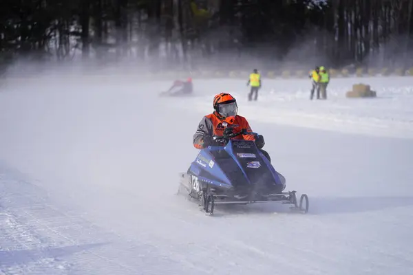 Hortonville Wisconsin Usa Januari 2019 Veel Ruiters Sneeuwscooters Hadden Plezier — Stockfoto