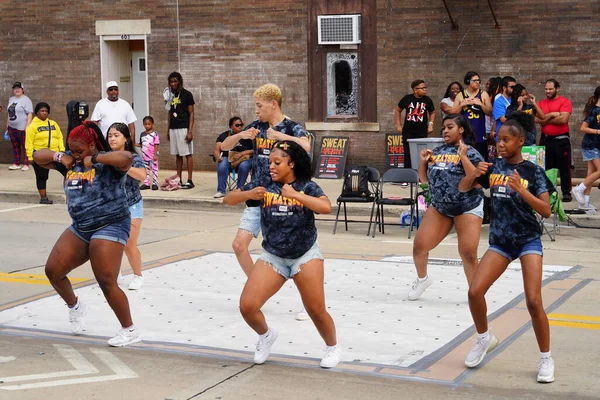 Milwaukee Wisconsin Eua Setembro 2023 Dançarinas Rua Afro Americanas Ensino — Fotografia de Stock