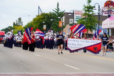 Wisconsin Dells, Wisconsin - 15 Eylül 2019: Wisconsin 'de ve komşu ülkelerde birçok sanatçı WO-ZHA-WA Günleri' ne katıldı..
