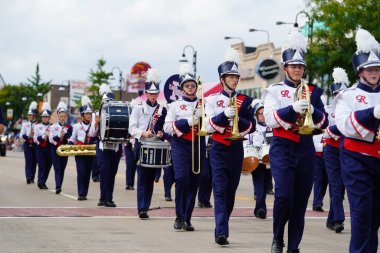 Wisconsin Dells, Wisconsin - 15 Eylül 2019: Wisconsin 'de ve komşu ülkelerde birçok sanatçı WO-ZHA-WA Günleri' ne katıldı..
