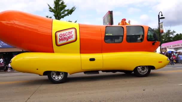 Wisconsin Dell Wisconsin Usa Září 2023 Oscar Mayer Wienermobile Cestoval — Stock video