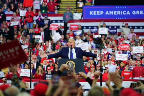 Milwaukee Wisconsin Usa Stycznia 2020 Prezydent Stanów Zjednoczonych Donald Trump — Zdjęcie stockowe