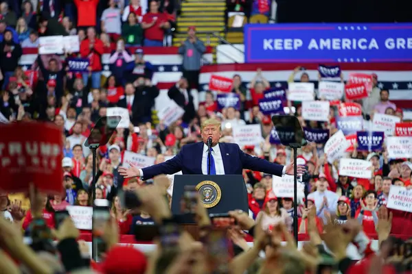 Milwaukee Wisconsin Usa Stycznia 2020 Prezydent Stanów Zjednoczonych Donald Trump — Zdjęcie stockowe