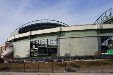 Milwaukee, Wisconsin ABD - 19 Aralık 2022: American Family Field of Milwaukee Brewers Beyzbol Takımı.