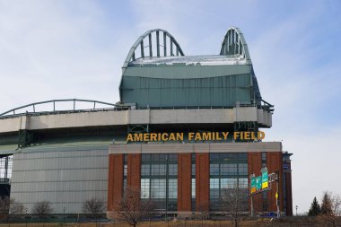 Milwaukee, Wisconsin ABD - 19 Aralık 2022: American Family Field of Milwaukee Brewers Beyzbol Takımı.