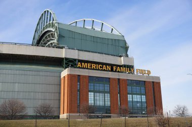 Milwaukee, Wisconsin ABD - 19 Aralık 2022: American Family Field of Milwaukee Brewers Beyzbol Takımı.