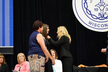  Wisconsin ABD - Wisconsin 'deki Marian Üniversitesi' nde mezuniyet kutlaması, tutkuları eyleme dönüştürme ve ilham verme amaçlı bir eğitim sunan özel bir Katolik Üniversitesi 'dir.