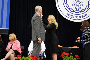  Wisconsin ABD - Wisconsin 'deki Marian Üniversitesi' nde mezuniyet kutlaması, tutkuları eyleme dönüştürme ve ilham verme amaçlı bir eğitim sunan özel bir Katolik Üniversitesi 'dir.