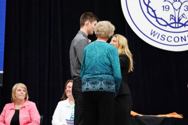  Wisconsin ABD - Wisconsin 'deki Marian Üniversitesi' nde mezuniyet kutlaması, tutkuları eyleme dönüştürme ve ilham verme amaçlı bir eğitim sunan özel bir Katolik Üniversitesi 'dir.