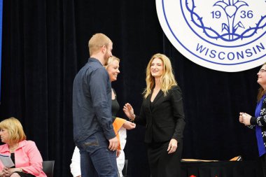  Wisconsin ABD - Wisconsin 'deki Marian Üniversitesi' nde mezuniyet kutlaması, tutkuları eyleme dönüştürme ve ilham verme amaçlı bir eğitim sunan özel bir Katolik Üniversitesi 'dir.