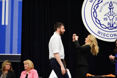  Wisconsin ABD - Wisconsin 'deki Marian Üniversitesi' nde mezuniyet kutlaması, tutkuları eyleme dönüştürme ve ilham verme amaçlı bir eğitim sunan özel bir Katolik Üniversitesi 'dir.