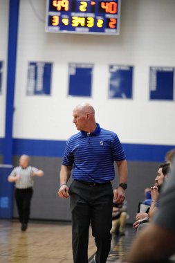 FOND DU LAC, WISCONSIN, CANADA-2023: defter ve Oakfield basketbol oyunu