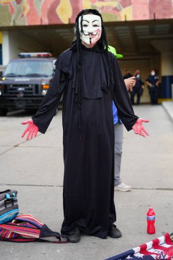 Milwaukee, Wisconsin / ABD - 20 Ağustos 2020: Siyahi yaşamları protesto eden DNC protestocularına karşı yürüyüş koalisyonu.