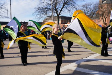 Green Bay, Wisconsin / ABD - 23 Kasım 2019: Green Bay, Wisconsin 'de Green Bay şehir merkezinin düzenlediği 36. Geleneksel Prevea Green Bay Noel Geçidi düzenlendi..