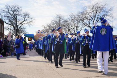 Green Bay, Wisconsin, ABD - 23 Kasım 2019: Notre Dame Akademisi müzik bandosu Green Bay 'in ev sahipliğinde 36..