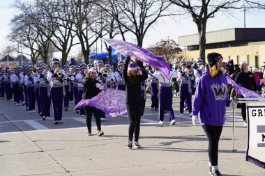 Green Bay, Wisconsin / ABD - 23 Kasım 2019: Green Bay, Wisconsin 'de Green Bay şehir merkezinin düzenlediği 36. Geleneksel Prevea Green Bay Noel Geçidi düzenlendi..