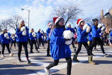 Green Bay, Wisconsin / USA - November 23rd, 2019: Green Bay, Wisconsin held 36th Annual Prevea Green Bay Holiday Christmas Parade hosted by Downtown Green Bay. clipart