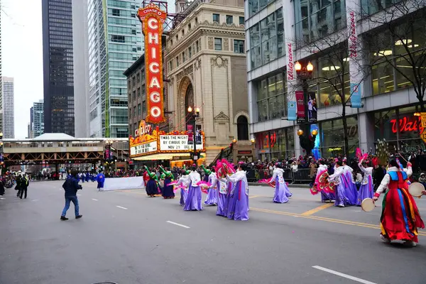 Chicago Illinois Usa November 2023 Koreanskt Danskompani Chicago 2023 Thanksgiving — Stockfoto