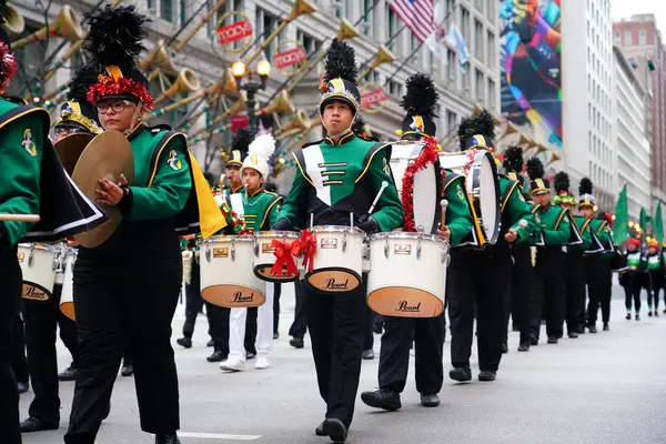 Чикаго Иллинойс Сша Ноября 2023 Года Чикагский Музыкальный Марширующий Оркестр — стоковое фото