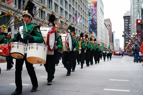 Chicago Illinois Noviembre 2023 Kelly High School Trojans Musical Marching — Foto de Stock