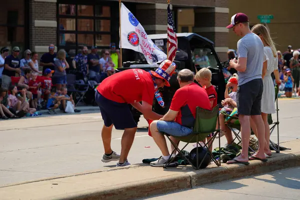 stock image New Lisbon, Wisconsin USA - July 10th, 2021: Wa Du Shuda Days Festival parade.