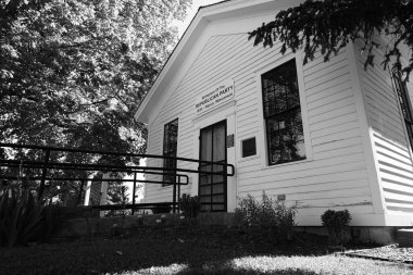 Ripon, Wisconsin ABD - 30 Mayıs 2021: Ripon, Wisconsin 'de Cumhuriyetçi Parti' nin doğduğu yerin terk edilmiş ulusal tarihi mekanı.