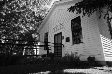 Ripon, Wisconsin ABD - 30 Mayıs 2021: Ripon, Wisconsin 'de Cumhuriyetçi Parti' nin doğduğu yerin terk edilmiş ulusal tarihi mekanı.