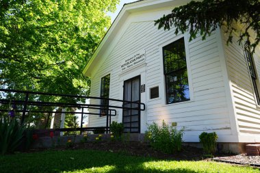 Ripon, Wisconsin ABD - 30 Mayıs 2021: Ripon, Wisconsin 'de Cumhuriyetçi Parti' nin doğduğu yerin terk edilmiş ulusal tarihi mekanı.