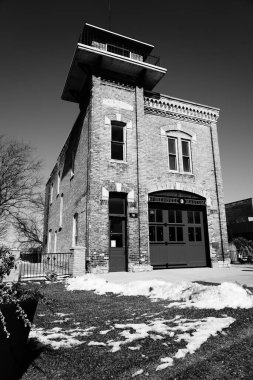 Racine, Wisconsin / ABD - 21 Şubat 2020: İtfaiye 3 müzesi Racine, Wisconsin 'de tarihi bir yer olarak duruyor.