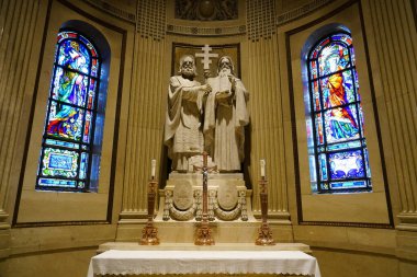 St. Paul, Minnesota ABD - 9 Ekim 2021: Saint Paul Katedrali.