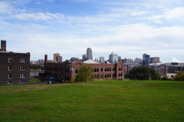 St. Paul, Minnesota / ABD - 19 Ekim 2019: Minneapolis, Minnesota, ABD 'deki gökdeleni