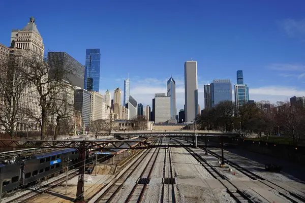 stock image Chicago, Illinois USA - March 16th, 2024: Metra train station near downtown Chicago.