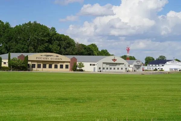 stock image Oshkosh, Wisconsin USA - May 9th, 2024: Experimental Aircraft Association EAA building and exhibit museum.