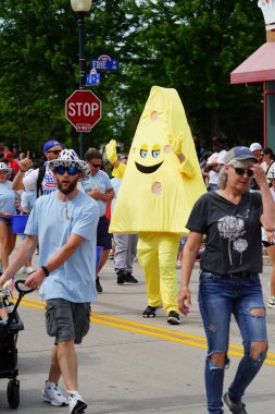 Sheboygan, Wisconsin ABD - 4 Temmuz 2024: 4 Temmuz bayramı boyunca Özgürlük Festivali geçidi.
