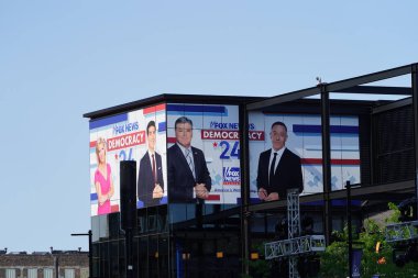 Milwaukee, Wisconsin USA - July 12th, 2024: Fiserv Forum is being used to hold the 2024 RNC, Republic National Convention. clipart