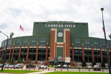 Green Bay, Wisconsin ABD - 4 Ağustos 2024: NFL Green Bay Packers Lambeau Saha Girişi.