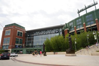 Green Bay, Wisconsin ABD - 4 Ağustos 2024: NFL Green Bay Packers Lambeau Saha Girişi.