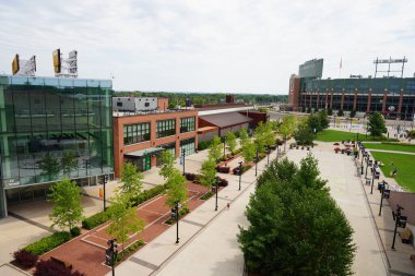 Green Bay, Wisconsin ABD - 4 Ağustos 2024: NFL Wisconsin Packers 'ın eğlence merkezi..