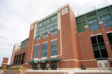Green Bay, Wisconsin ABD - 4 Ağustos 2024: NFL Green Bay Packers Lambeau Saha Girişi.