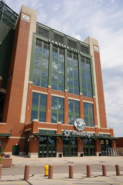 Green Bay, Wisconsin ABD - 4 Ağustos 2024: NFL Green Bay Packers Lambeau Saha Girişi.