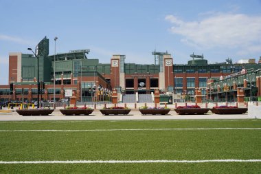 Green Bay, Wisconsin ABD - 4 Ağustos 2024: NFL Green Bay Packers Lambeau Saha Girişi.