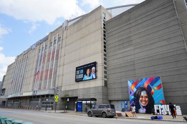 Chicago, Illinois ABD - 16 Ağustos 2024 DNC, Demokratik Ulusal Kongre Chicago, Illinois 'deki United Center' da düzenleniyor..