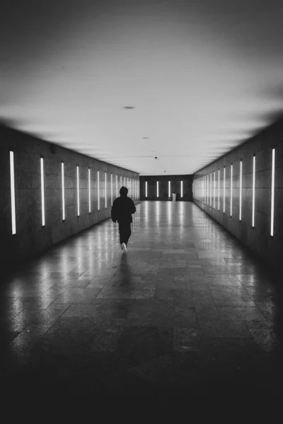 Teenager Walking Subway Station — Stock Photo, Image