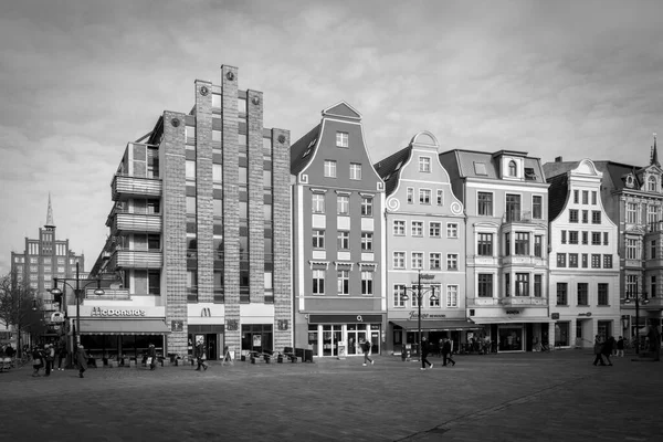 Animada Cidade Velha Rostock — Fotografia de Stock