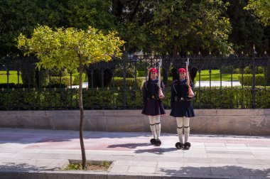 Atina 'daki hükümet sarayının önünde nöbet değişimi gerçekleşti.