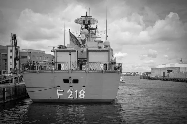 Fragata Mecklemburgo Vorpommern Armada Alemana Encuentra Puerto Wismar — Foto de Stock
