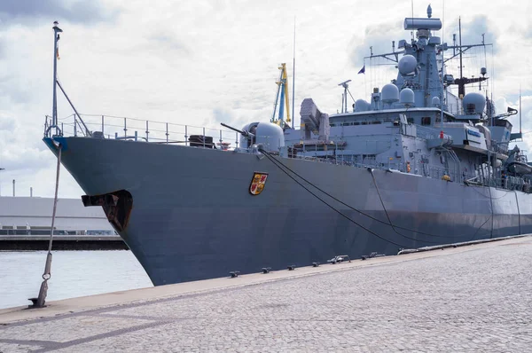 Fragata Mecklemburgo Vorpommern Armada Alemana Encuentra Puerto Wismar — Foto de Stock