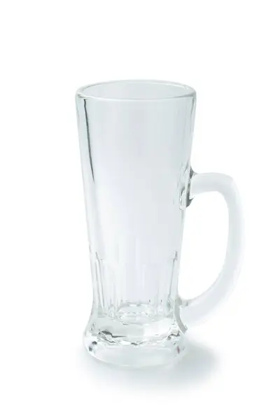 Stock image Empty beer mug isolated on white background. Cocktail glass cup set. Blank transparent  big pot for alcohol drink celebration. Cold beverage mug, cut out object for art design.  