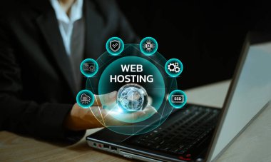 Web Sunucusu Ai gizlilik platformu servis uygulaması. Web sitesi sağlayıcısı iş simgesi desteği. Ai teknoloji depolama alanı ve alan adı ağı erişimi. Modern iş teknolojisi. Ai İnternet Sunucu Konsepti